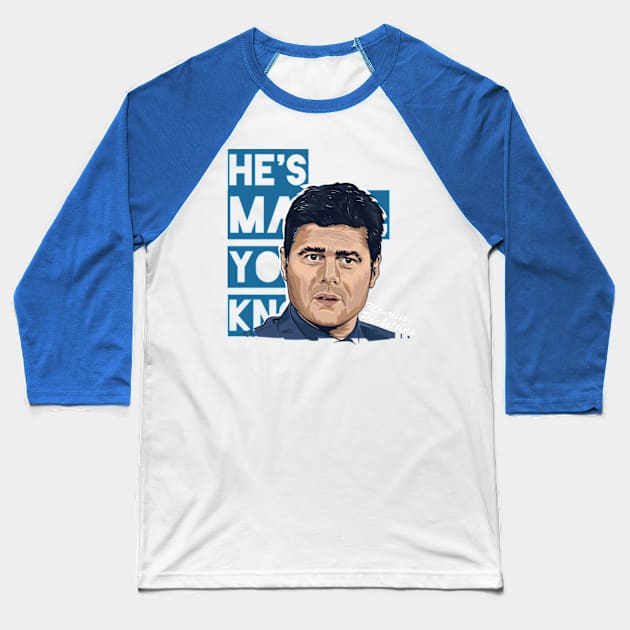 Mauricio Pochettino Baseball T-Shirt by Frajtgorski